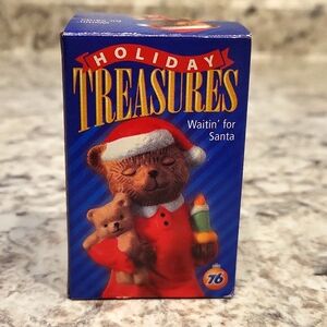 Vintage NIB Union 76 1999 Holiday Treasures Waitin for Santa Ornament